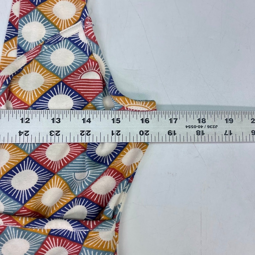 Effie's Heart Womens Geometric Sunburst Fit and Flare Dress Multicolor Large - Picture 12 of 13